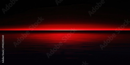 Black and red ocean with a red line in the middle