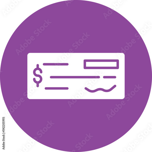 Checkbook glyph circle icon