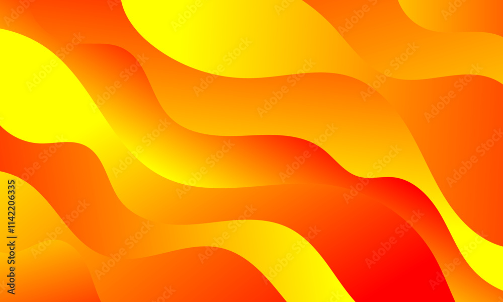 yellow red stripes lines wave curves smooth gradient abstract background yellow red stripes lines wave curves smooth gradient abstract background