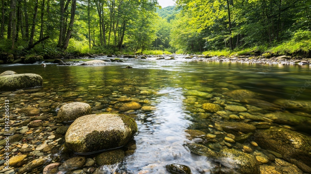 Tranquil woodland stream lush forest photography natural setting close-up serenity in nature Tranquil woodland stream lush forest photography natural setting close-up serenity in nature