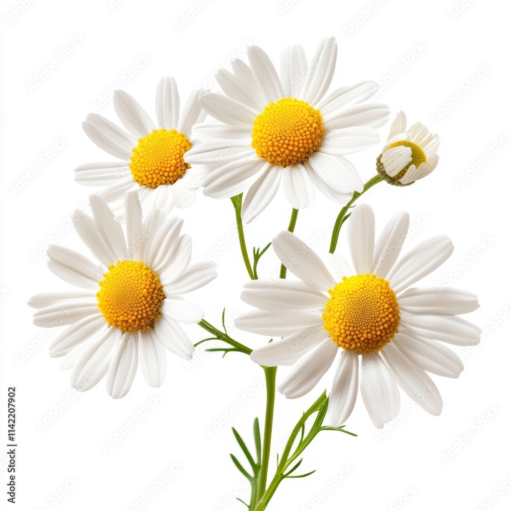 Fototapeta premium Chamomile flower isolated on white background