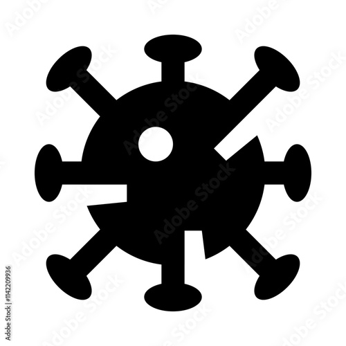 Virus Bacteria Solid Icon