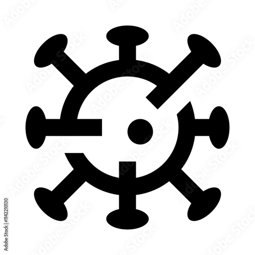 Virus Bacteria Solid Icon