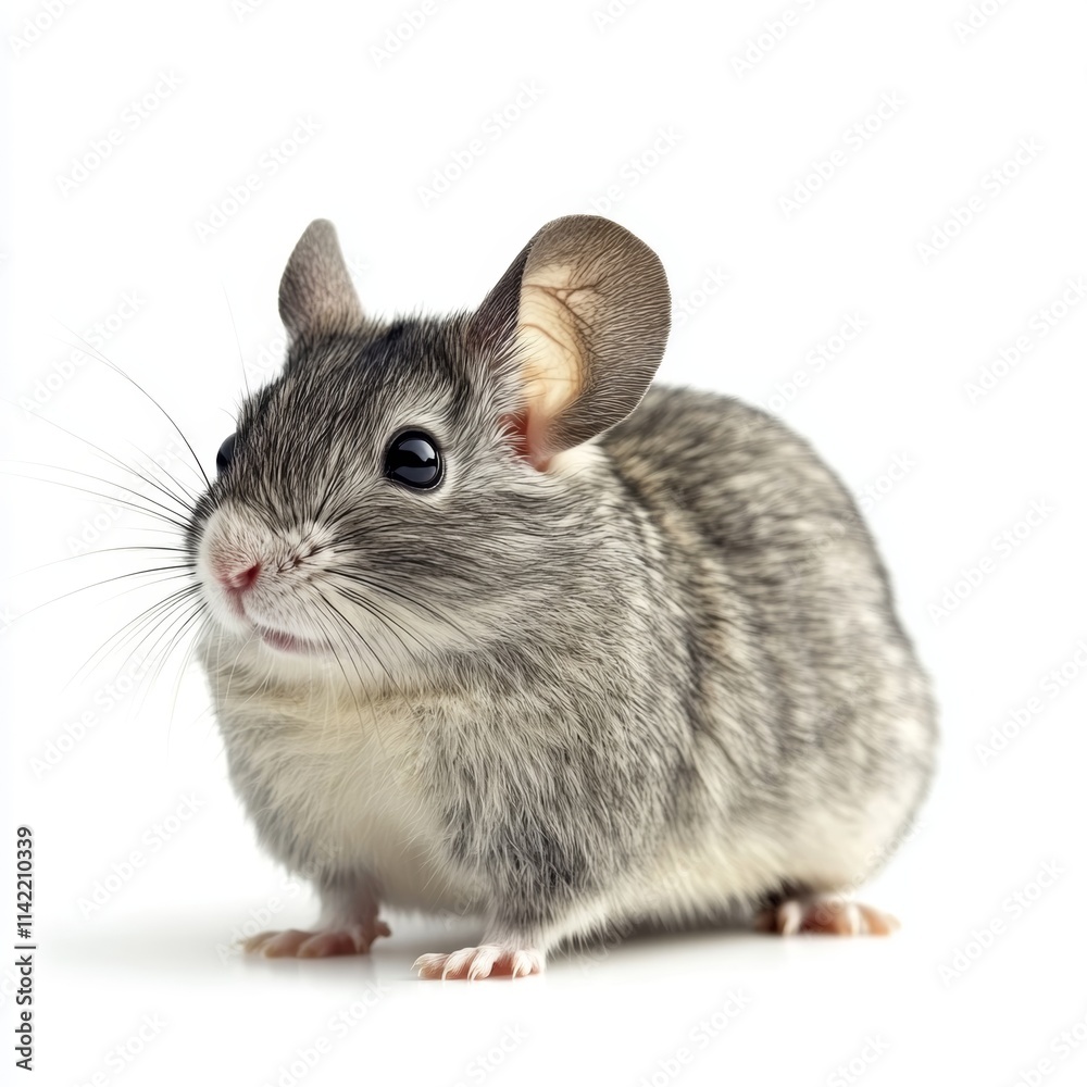 Cute Chinchilla isolated on white background Cute Chinchilla isolated on white background