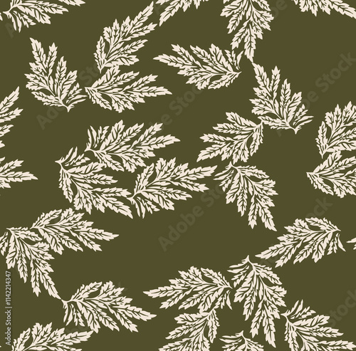 Abstract seamless pattern. Leaf Backdrop design.