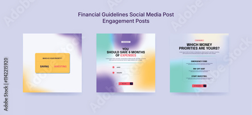 Colorful Online Financial Course Social Media Post Template, Financial Banner Design for Financial Advice Platforms