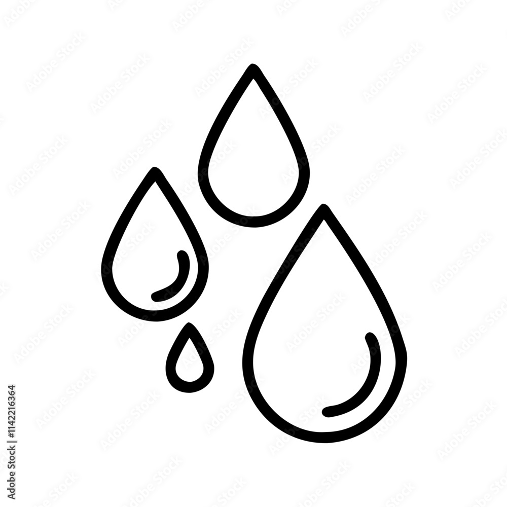 Water droplets icon representing growth and development concept Water droplets icon representing growth and development concept
