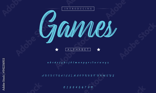 Stylish painted by a brush uppercase vector letters