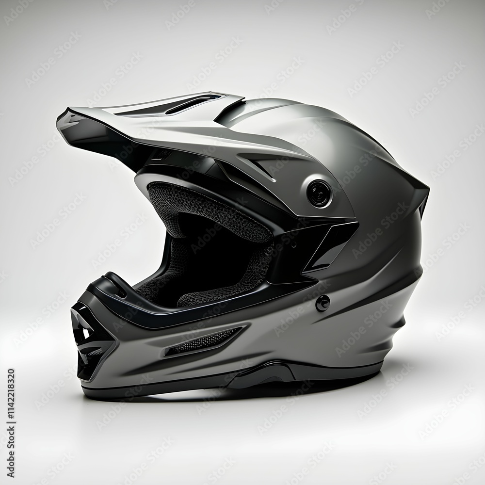 Fototapeta premium Bike helmet on white background. bike helmet, cycling helmet, protective gear, road safety.