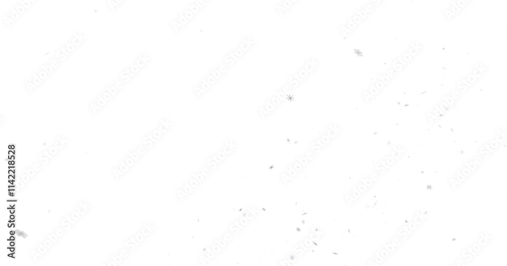 Snowflake Storm: Astonishing 3D Illustration of Descending Festive Snowflakes Snowflake Storm: Astonishing 3D Illustration of Descending Festive Snowflakes