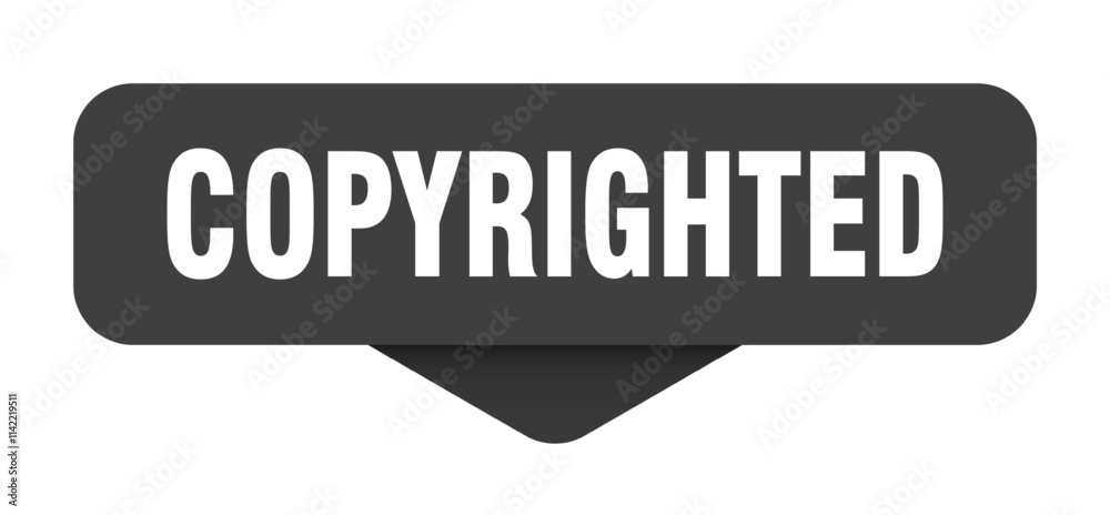 Fototapeta premium COPYRIGHTED banner, sticker, label, button, sign