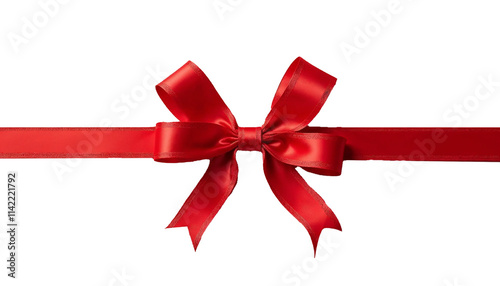 Red ribbon in png. Banner label illustration. Ribbon label on transparent background. Red banner in png, Luxurious red satin ribbon tied in an elegant bow, isolated on a rich black background,