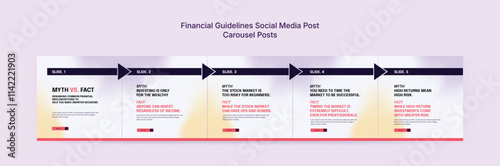 Colorful Online Financial Course Social Media Post Template, Financial Banner Design for Financial Advice Platforms