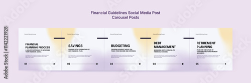 Colorful Online Financial Course Social Media Post Template, Financial Banner Design for Financial Advice Platforms