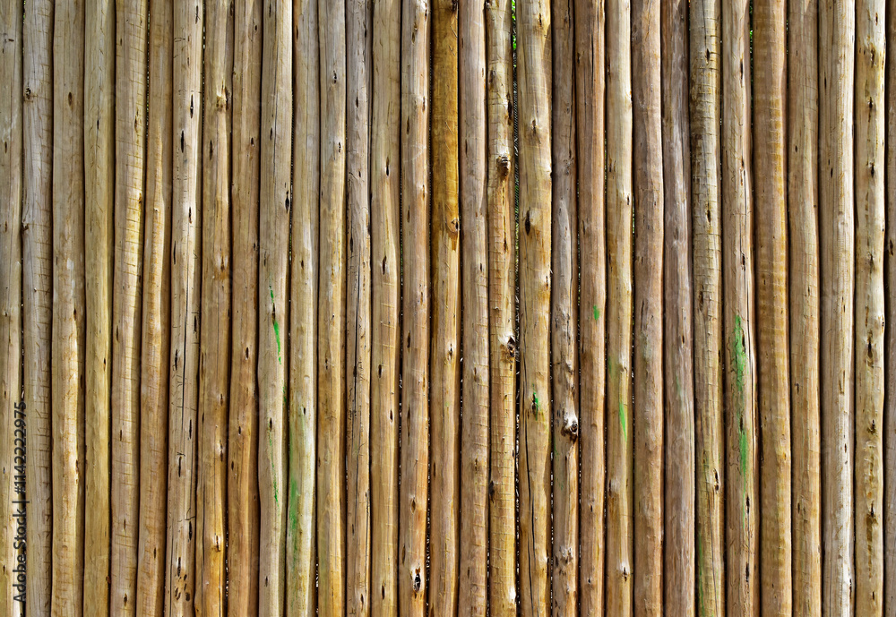 Wooden fence on public park, Rio de Janeiro, Brazil