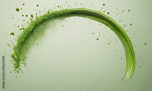 Green Liquid Splash Arc  photo