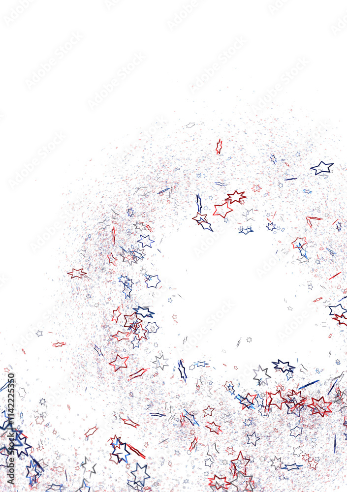 Red Blue White Stars Confetti Overlay Red Blue White Stars Confetti Overlay