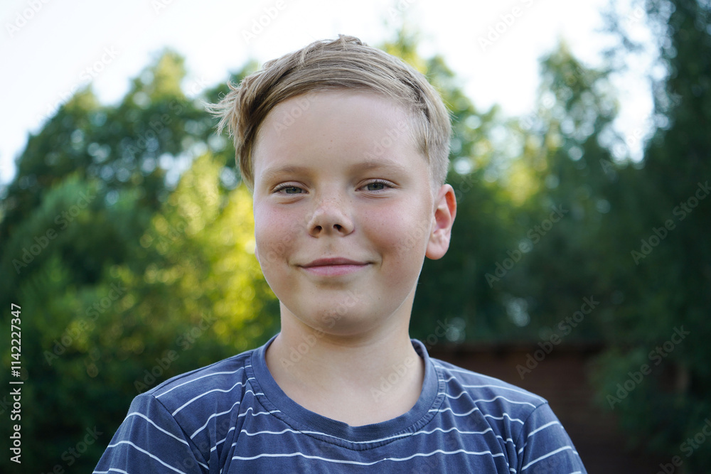 Portrait of a smiling boy on the street Portrait of a smiling boy on the street