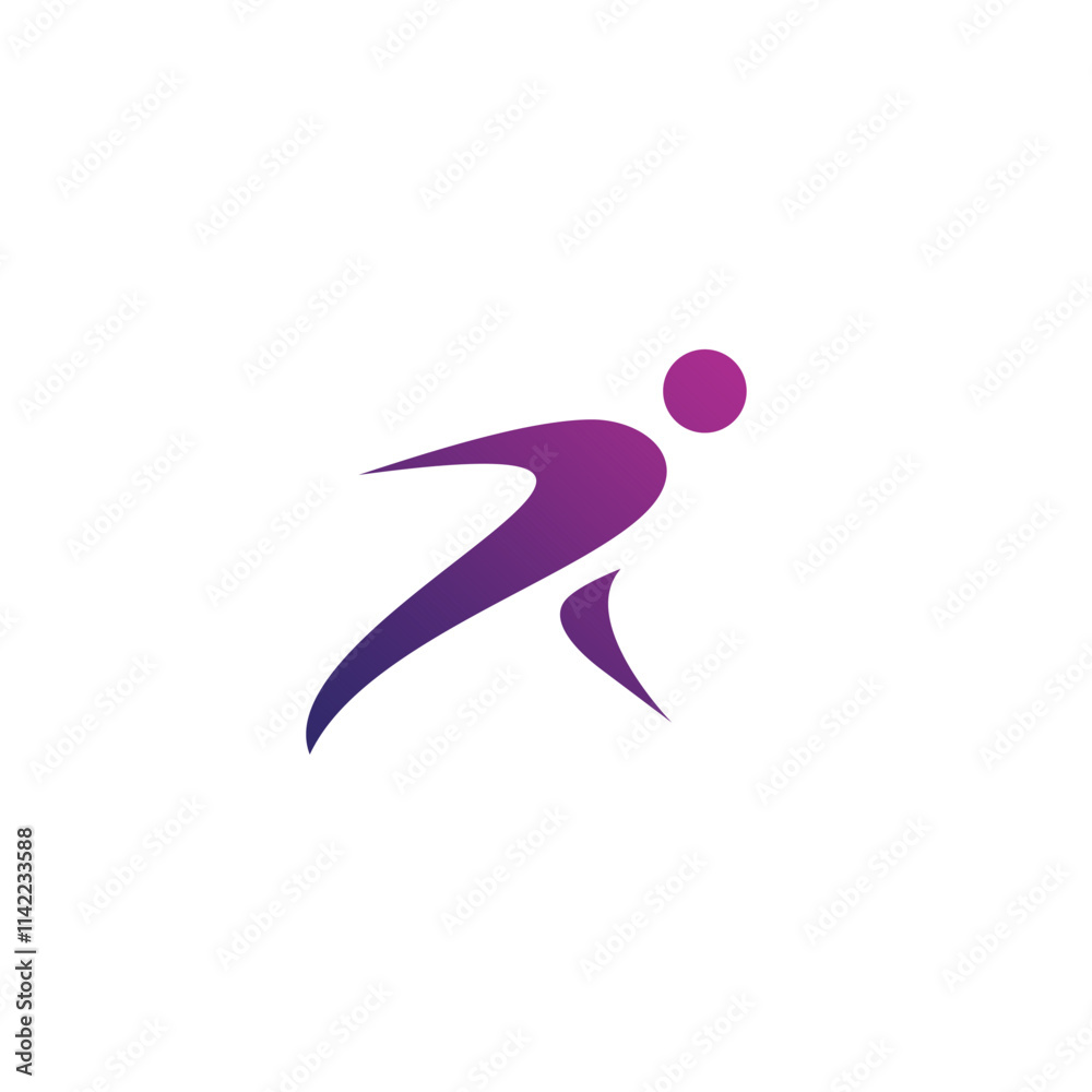 Letter R Run Logo Design. People Running Logo Letter R Run Logo Design. People Running Logo