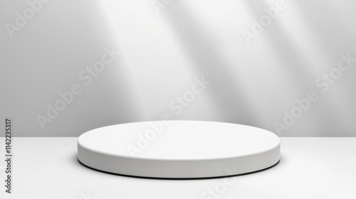 Minimalist blank podium with neutral matte finish  perfect for displays