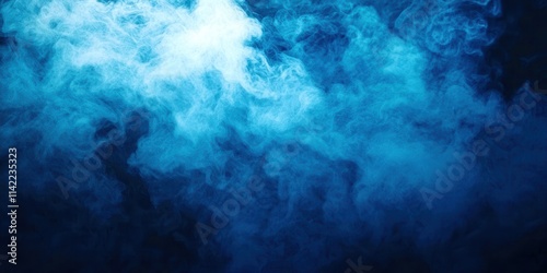 Blue smokey cloud with a white cloud in the middle