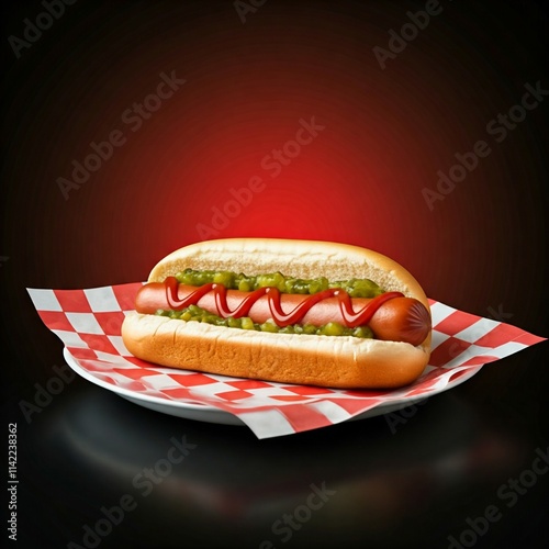 Illustration eines appetitlichen Hotdog