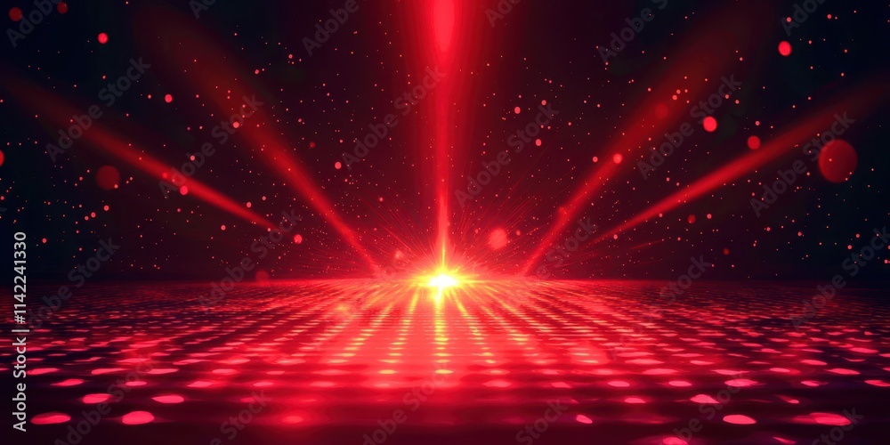 Red background with a bright light shining on it Red background with a bright light shining on it