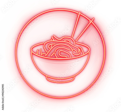 PNG Ramen neon sign chopsticks.