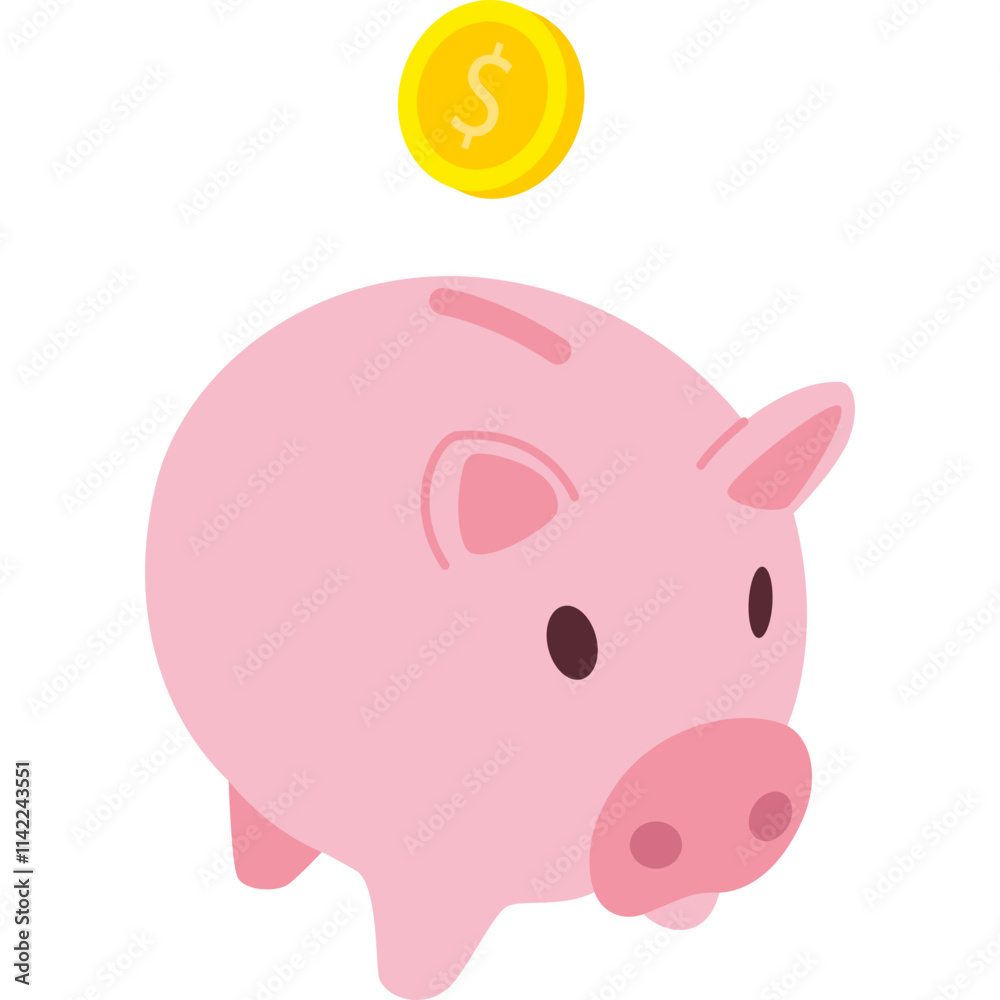 Piggy Bank Illustration Piggy Bank Illustration