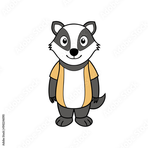 Badger cartoon vector illustration