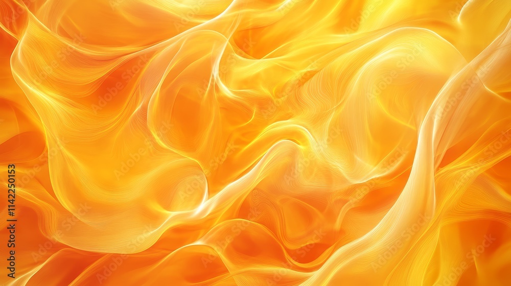 Abstract swirling orange and yellow flowing fabric texture background. Abstract swirling orange and yellow flowing fabric texture background.