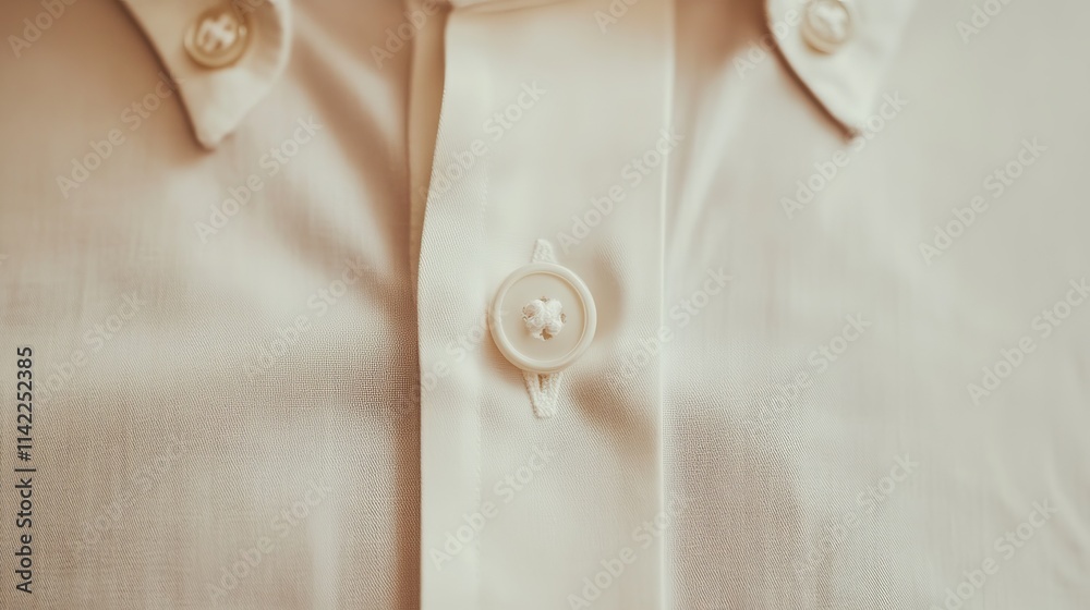 Close-Up Shot of Fine Shirt Fabric Texture with Button Detail for Fashion and Textile Projects Close-Up Shot of Fine Shirt Fabric Texture with Button Detail for Fashion and Textile Projects