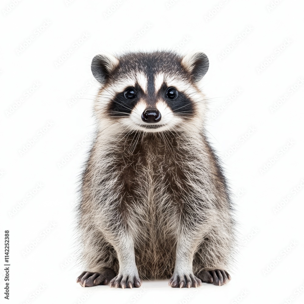 Fototapeta premium Cute Racoon isolated on white background
