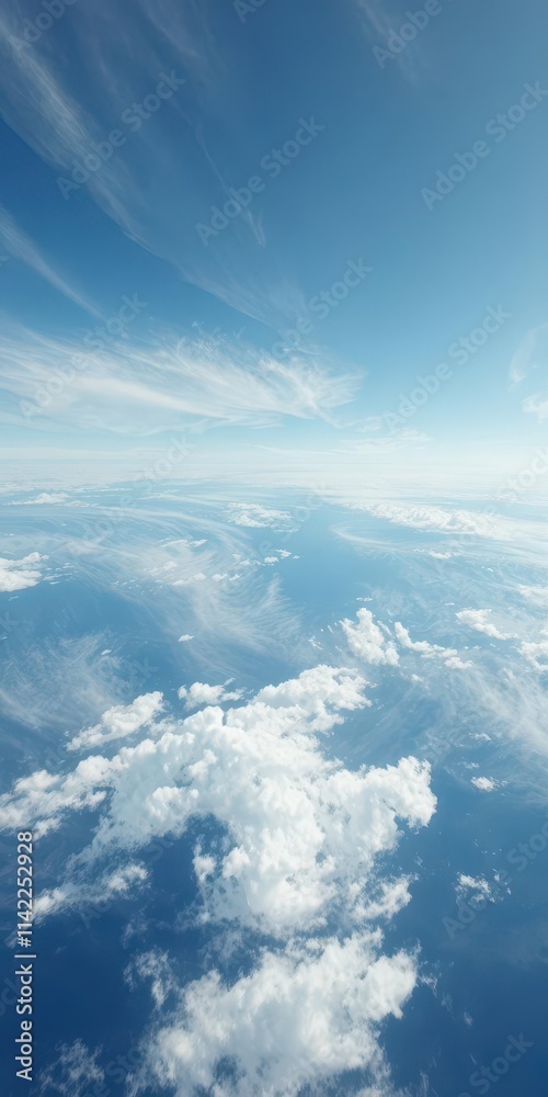 Azure expanse, wispy cirrus clouds drift lazily, soft,gentle,image Azure expanse, wispy cirrus clouds drift lazily, soft,gentle,image