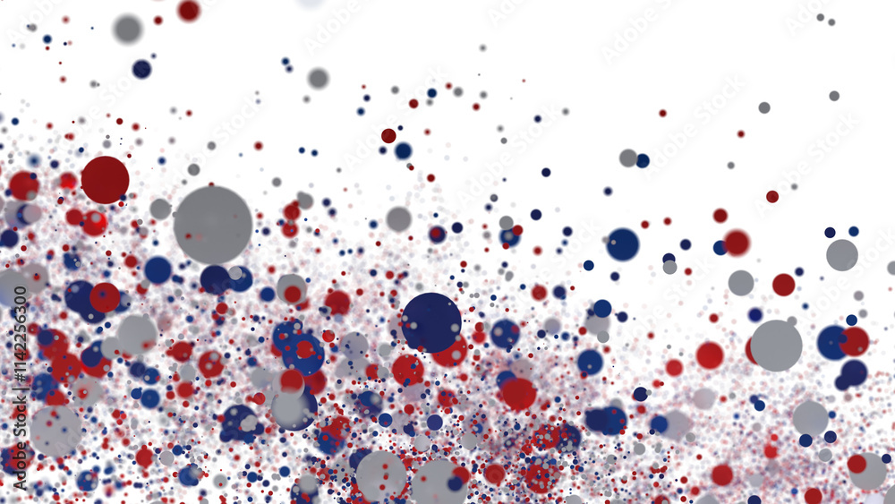 Festive background with confetti in the shape of stars in the color of the American flag. Festive background with confetti in the shape of stars in the color of the American flag.