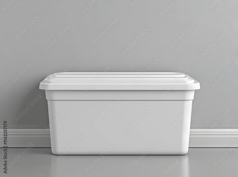 You can use the mockup of a plain white box on a grey background as a template for your design. You can use the mockup of a plain white box on a grey background as a template for your design.