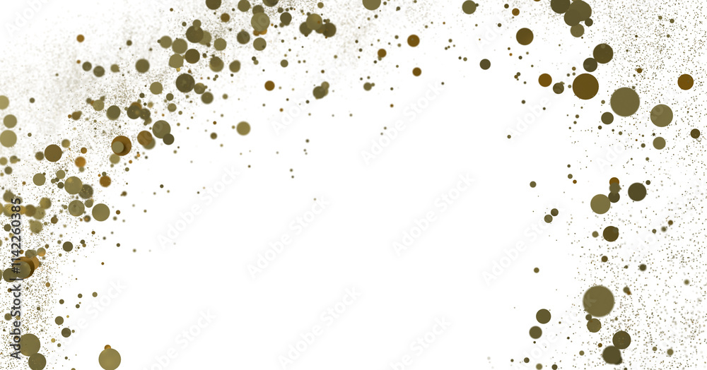 Cascading Splendor: Striking 3D Illustration Showcasing a Dazzling gold Confetti Display Cascading Splendor: Striking 3D Illustration Showcasing a Dazzling gold Confetti Display