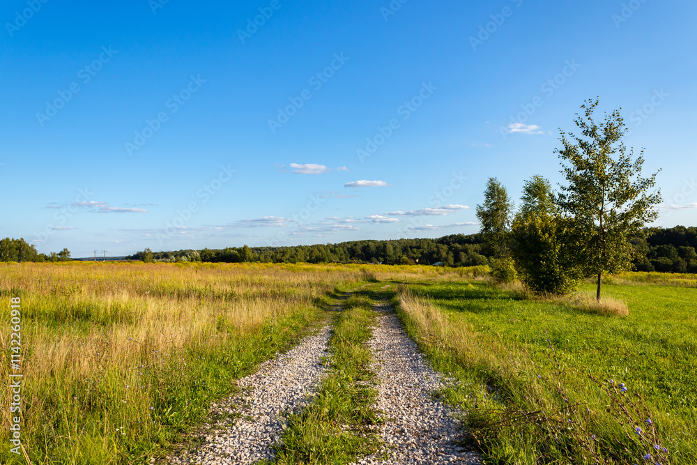 Rural landscape showing the expanses of Central Russia on a beautiful clear summer day. Tula region, Russia. Rural landscape showing the expanses of Central Russia on a beautiful clear summer day. Tula region, Russia.