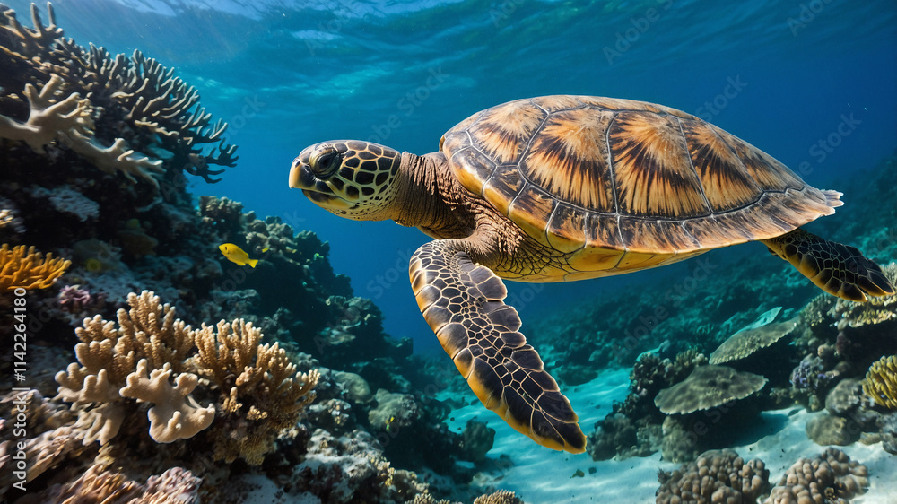 turtle swimming in the sea