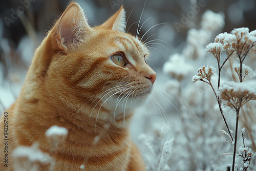 Cat In Winter