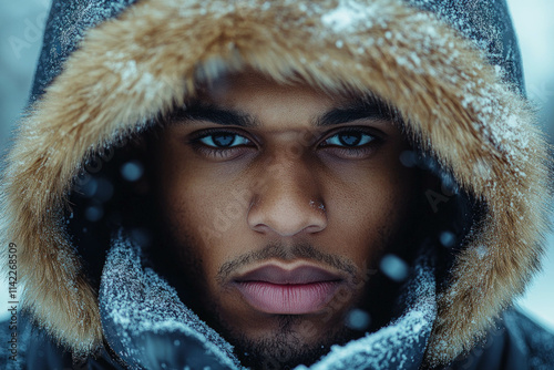 Man Wearing Winter Jacket