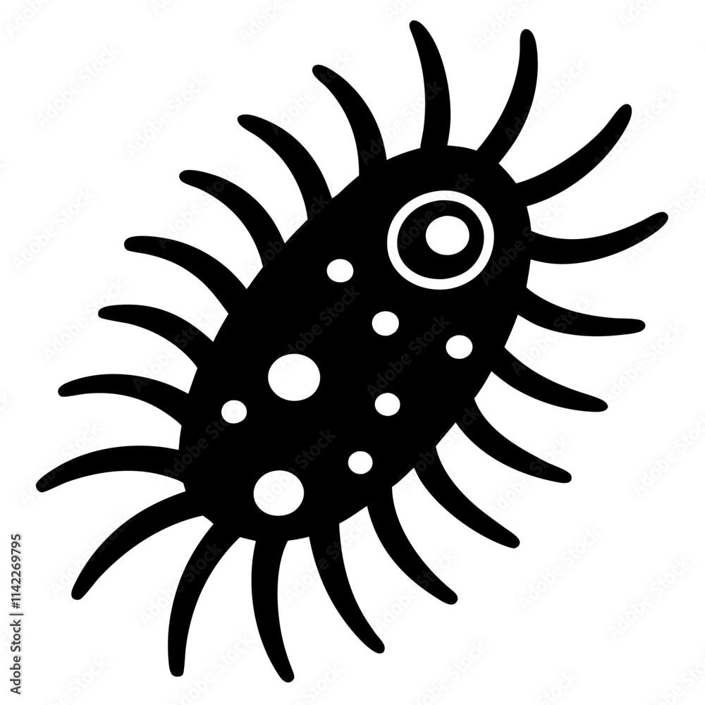 Hydrozoan silhouette vector art illustration Hydrozoan silhouette vector art illustration