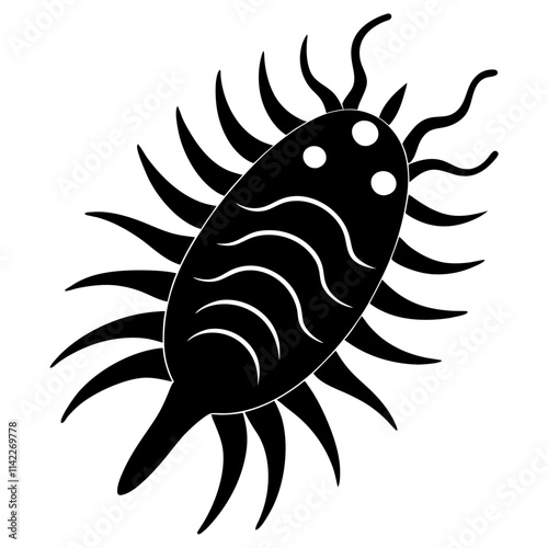  Hydrozoan silhouette vector art illustration