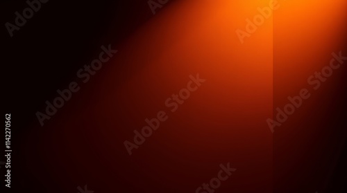 Abstract background with a dramatic spotlight illuminating a dark orange surface. The warm light creates a moody and intense atmosphere.