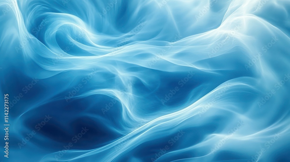 Abstract Blue Swirling Light Waves Background Abstract Blue Swirling Light Waves Background