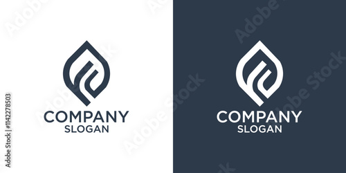 initial f abstract monogram logo design vector