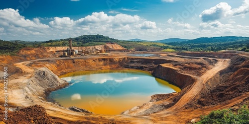 Tailings generated from the tin filtering process represent waste water that can impact the environment, highlighting the importance of managing tailings effectively. photo