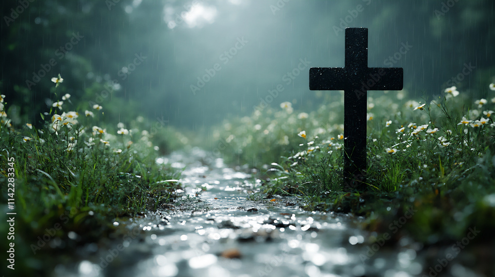 Fototapeta premium a crosss --chaos 15 --ar 169 --stylize 400 --