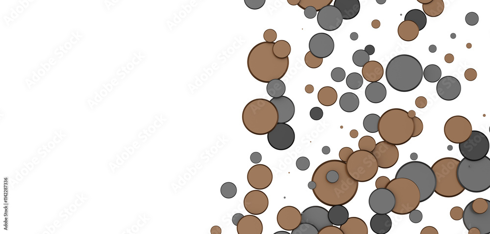 Obraz premium Multicolored confetti on white