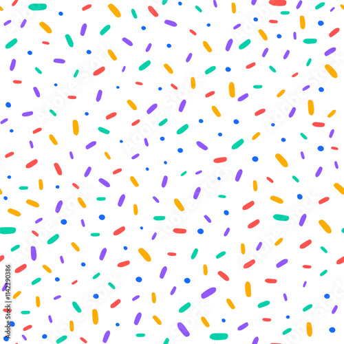 Seamless pattern with colorful sprinkles